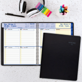 AT-A-GLANCE&reg; QuickNotes&reg; Weekly/Monthly Diary 9-7/8"x8" Bilingual Black