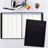 AT-A-GLANCE&reg; QuickNotes&reg; Weekly/Monthly Appointment Book 10-7/8"x8-1/4" Bilingual Black