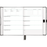 AT-A-GLANCE&reg; Foundation Undated Weekly/Monthly Planner 8-1/2"x6-3/4" Black