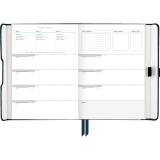 AT-A-GLANCE&reg; Foundation Undated Weekly/Monthly Planner 8-1/2"x6-3/4" Blue