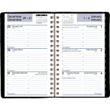 AT-A-GLANCE&reg; Weekly Desk Diary 6"x3-3/4" Bilingual Black