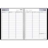 AT-A-GLANCE&reg; Recycled Weekly Appointment Book 11"x8" Bilingual Black