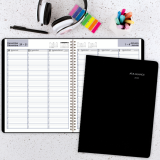 AT-A-GLANCE&reg; Recycled Weekly Appointment Book 11"x8" Bilingual Black