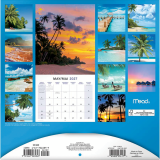 Mead&reg; Monthy Wall Calendars 12" x 12" Bilingual Paradise