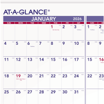 AT-A-GLANCE&reg; Recycled Yearly Wall Calendar 24"x36" English