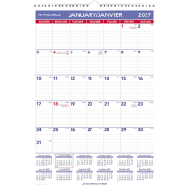 AT-A-GLANCE&reg; Monthly Wall Calendar 12"x17" Bilingual