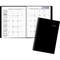 AT-A-GLANCE&reg; Premiere Monthly Planner 11" x 7-7/8" Bilingual Black