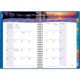 Mead&reg; Tropical Weekly Poly Fashion Planner 5-7/8"x8-1/4" Bilingual Assorted Blue