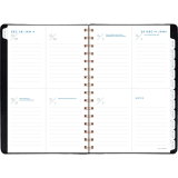 AT-A-GLANCE&reg; Signature Collection Weekly/Monthly Planner 8-1/2"x6" Bilingual Grey