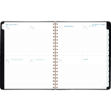 AT-A-GLANCE&reg; Signature Collection Weekly/Monthly Planner 11-1/4"x9" Bilingual Grey