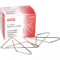 ACCO&reg; Ideal Clamps 1-3/4"x2-3/8" 12/box