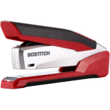 Bostitch InPower&trade; Spring-Powered Premium Desktop Stapler Full Strip 28 Sheet Red/Silver