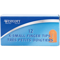 Westcott&reg; Heavy Duty Rubber Finger Stalls 9/16" (#00 - Extra Small) 12/box