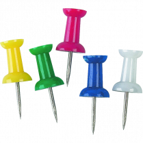 Westcott&reg; Push Pins Assorted Colours 100/box