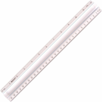 Westcott&reg; Magnifying Ruler 12" Clear with Blue Strip