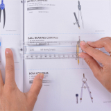 Westcott&reg; Magnifying Ruler 12" Clear with Blue Strip