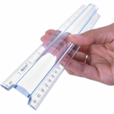 Westcott&reg; Magnifying Ruler 12" Clear with Blue Strip