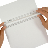 Westcott&reg; Magnifying Ruler 12" Clear with Blue Strip