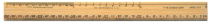 Westcott&reg; Wood Metric Ruler 30cm, mm, dm