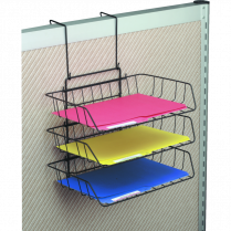 Westcott&reg; Partition and Wall Triple Tray Black