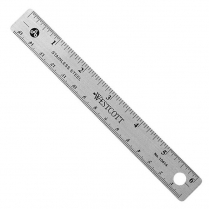 Westcott&reg; Stainless Steel Ruler 6" / 15cm