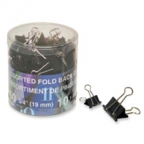 Acme Foldback Clips Assorted Sizes 60/pkg