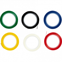 CThru&reg; Artist Tape 1/8"x27' Assorted Colours 6/pkg