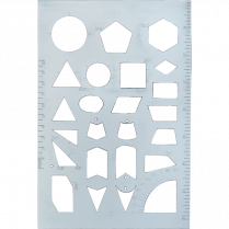 Westcott&reg; Geometry Stencil Imperial and Metric Scale