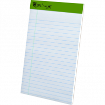 Earthwise&trade; by Ampad&trade; Perforated Pads College Rule 5"x8" 40 sheets per pad 6/pkg