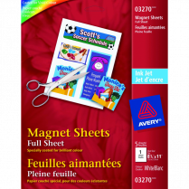 Avery&reg; Magnet Sheets Inkjet 8-1/2"x11" White 5/pkg