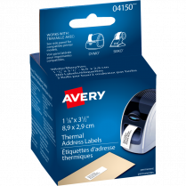 Avery&reg; Thermal Printer Labels 3-1/2"x1-1/8" White 260/box