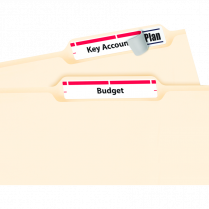 Avery&reg; TrueBlock&trade; Filing Labels Laser/Inkjet Red 600/box