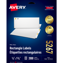 Avery&reg; Easy Peel&reg; Labels 1/2"x1-3/4" Laser/Inkjet 2,000/box