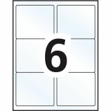 Avery&reg; Easy Peel&reg; Clear Address Labels 3-1/3"x4" 60/pkg
