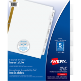 Avery&reg; Big Tab Insertable Index Dividers Clear 5-Tabs