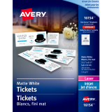 Avery&reg; Tickets with Tear-Away Stubs 1-3/4"x5-1/2" White 200/pkg