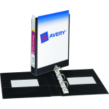 Avery&reg; Durable Round Ring Mini View Binder 1" Capacity 8-1/2"x5-1/2" Black