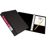 Avery&reg; Durable Round Ring Mini View Binder 1" Capacity 8-1/2"x5-1/2" Black