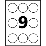 Avery&reg; Print-to-the-Edge Round Labels 2-1/2" Glossy White 90/pkg