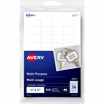 Avery&reg; Print or Write Multi-Purpose Removable Labels 1/2"x3/4" 540/pkg
