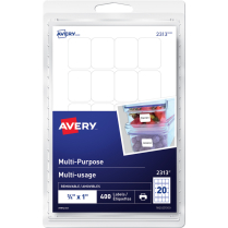 Avery&reg; Print or Write Multi-Purpose Removable Labels 3/4"x1"400/pkg