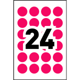 Avery&reg; Print or Write Round Colour Coding Labels 3/4" Red 240/pkg