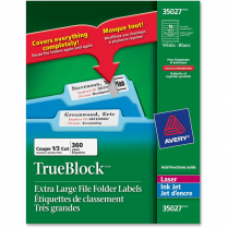 Avery&reg; TrueBlock&trade; Extra Large Filing Labels Laser/Inkjet 360/box