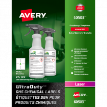 Avery&reg; UltraDuty GHS Chemical Labels 3-1/2"x5" White 200/pkg