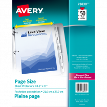 Avery&reg; Page Protectors 4 mil Clear Letter 50/box