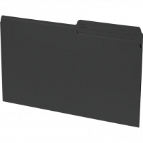 Basics&reg; Coloured Reversible File Folders Legal Black 100/box