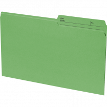 Basics&reg; Coloured Reversible File Folders Legal Green 100/box