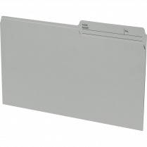 Basics&reg; Coloured Reversible File Folders Legal Grey 100/box
