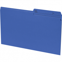 Basics&reg; Coloured Reversible File Folders Legal Dark Blue 100/box