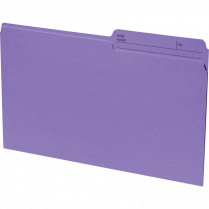 Basics&reg; Coloured Reversible File Folders Legal Violet 100/box